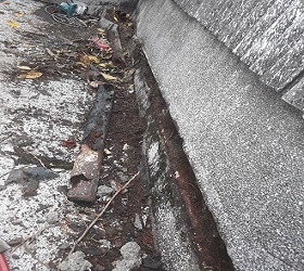 台北市溫州街4樓後陽台地面牆面腐蝕重新施作防水層施工