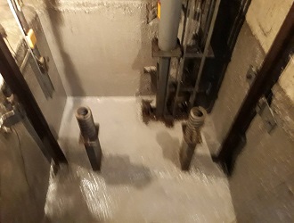 新店中興大樓地下三樓電梯機坑連續壁滲水高壓灌注及負壓防水施工